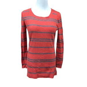 A Pea in the Pod Orange Maternity Sweater sz M Long Sleeve Knit Maternity Top